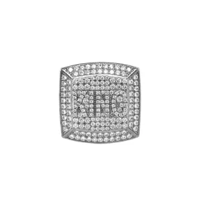 Regal King Silver Ring with Dazzling Cubic Zirconia - C104229