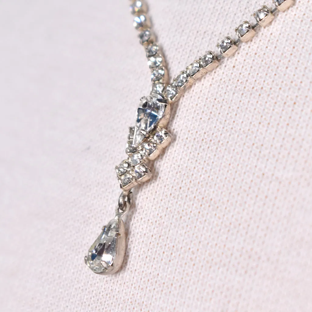 Rhinestone Teardrop Necklace