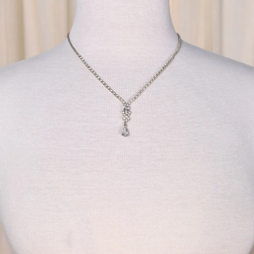 Rhinestone Teardrop Necklace