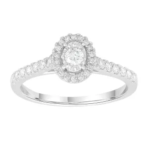 Ring with 0.33ct Diamonds in 9K White Gold