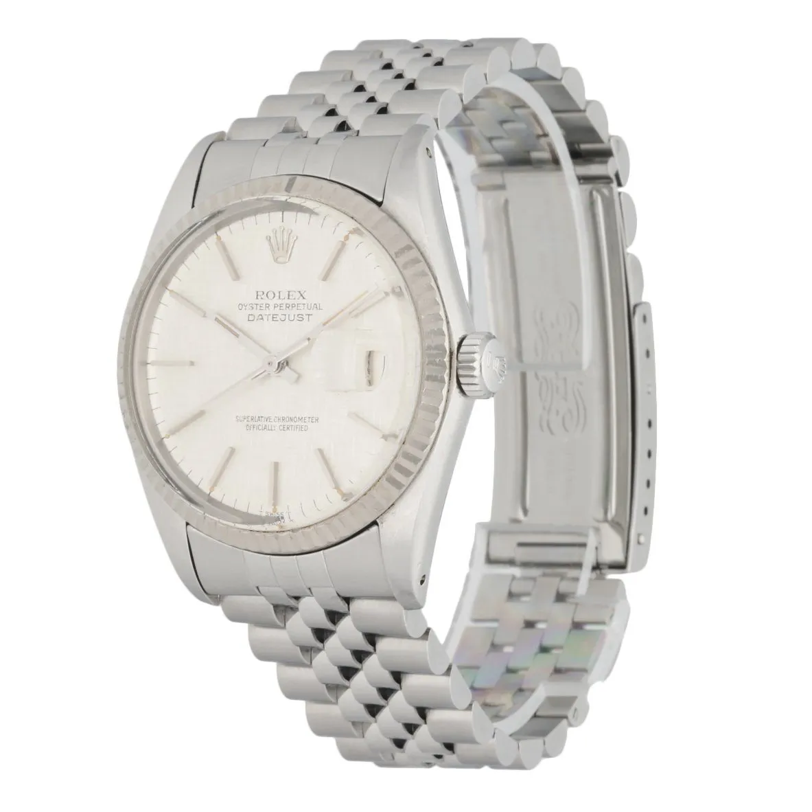 Rolex Datejust 16014 Linen Dial Mens Watch