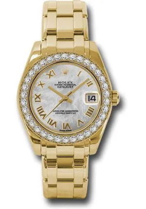 Rolex Datejust Pearlmaster 34mm Watch: 81298 mr