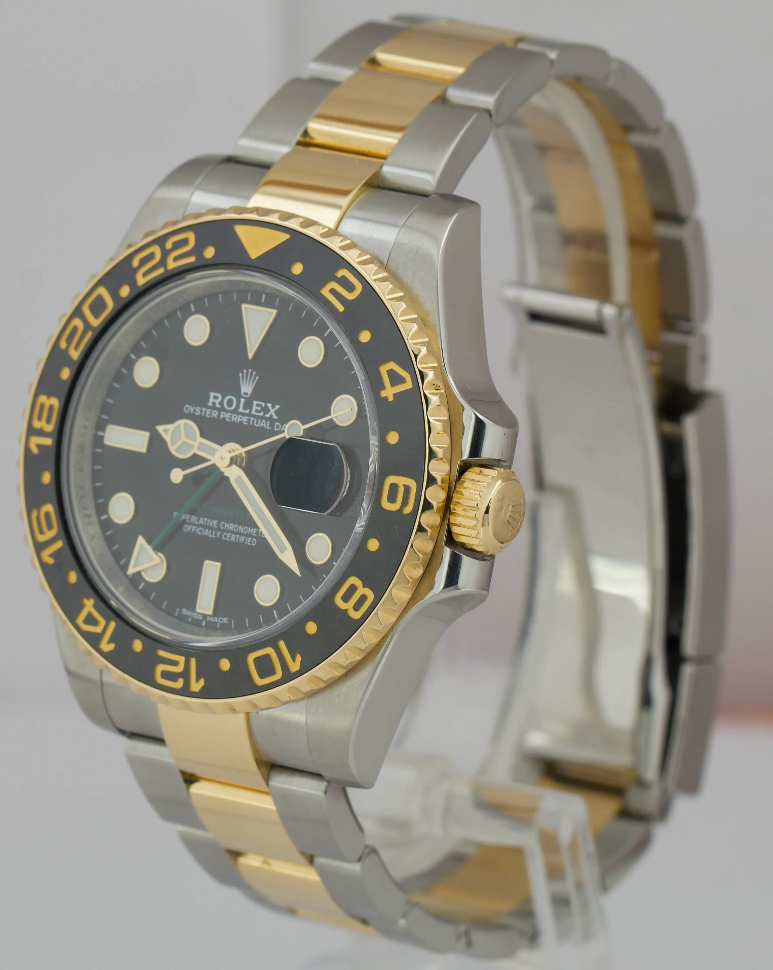 Rolex GMT-Master II Ceramic 116713 Black Two-Tone 18K Stainless Date 40mm Watch