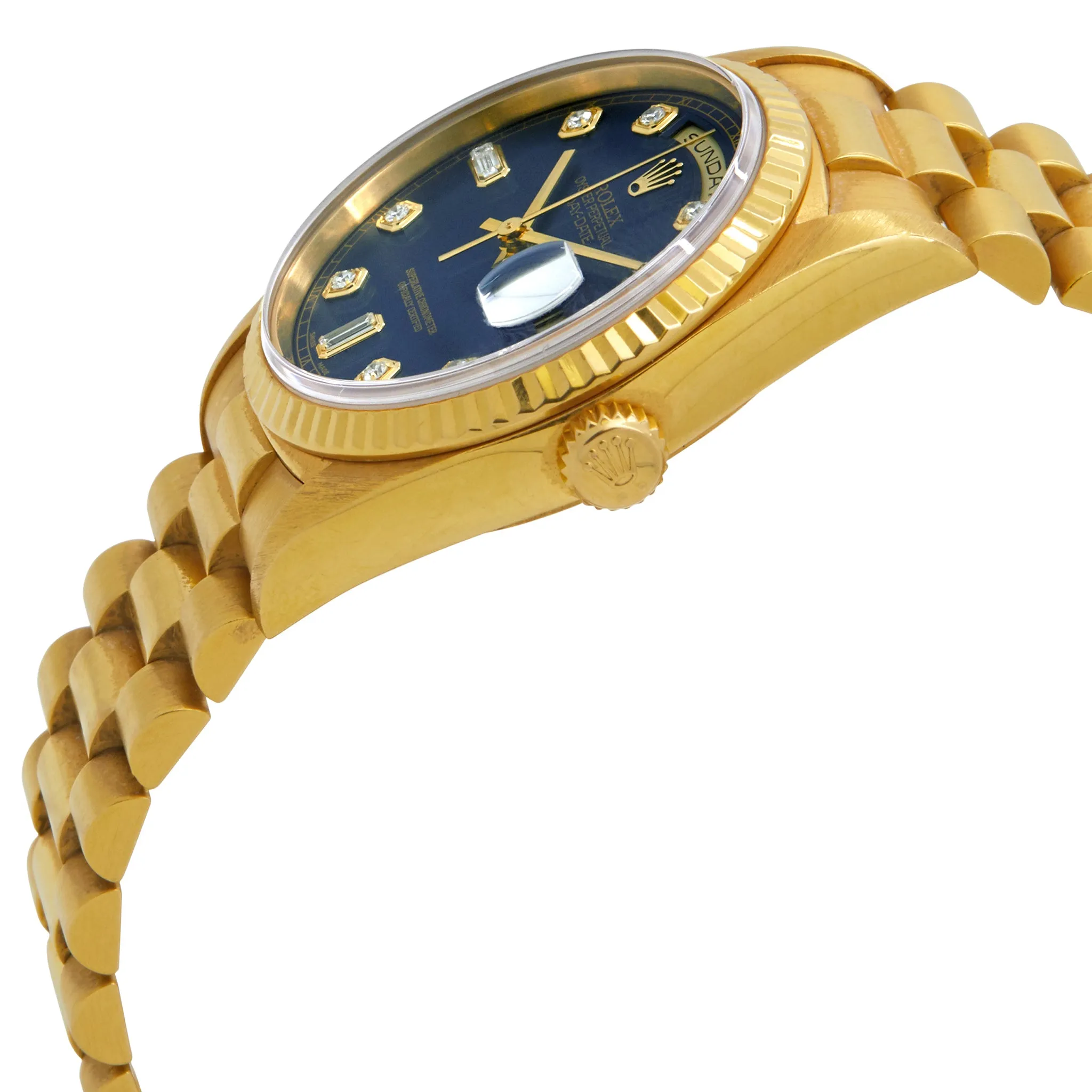 Rolex President Day Date 36mm President 18238 Blue Dial Automatic Men's Watch