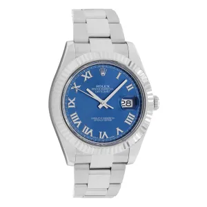 Rolex Stainless Steel 18K White Gold Datejust II 116334