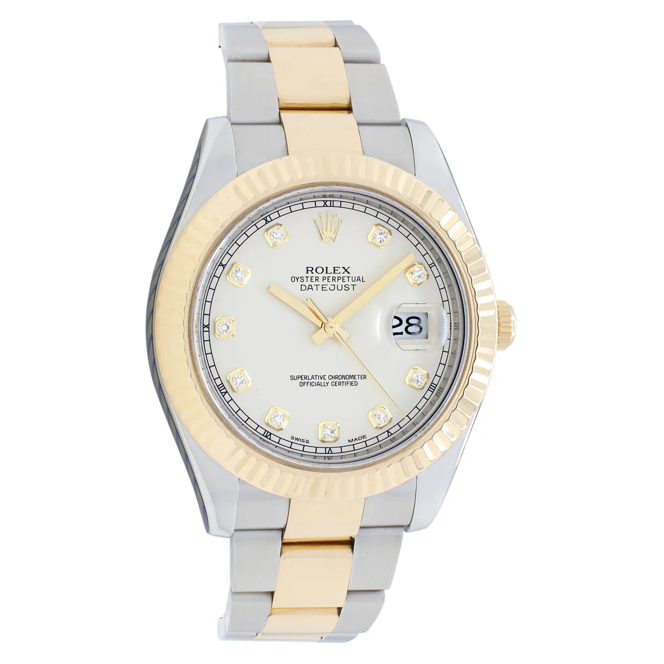 Rolex Stainless Steel 18K Yellow Gold Datejust II 116333