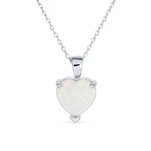 Romantic Bridal Necklace Opal Heart Pendant Rose Gold Plated Sterling Silver