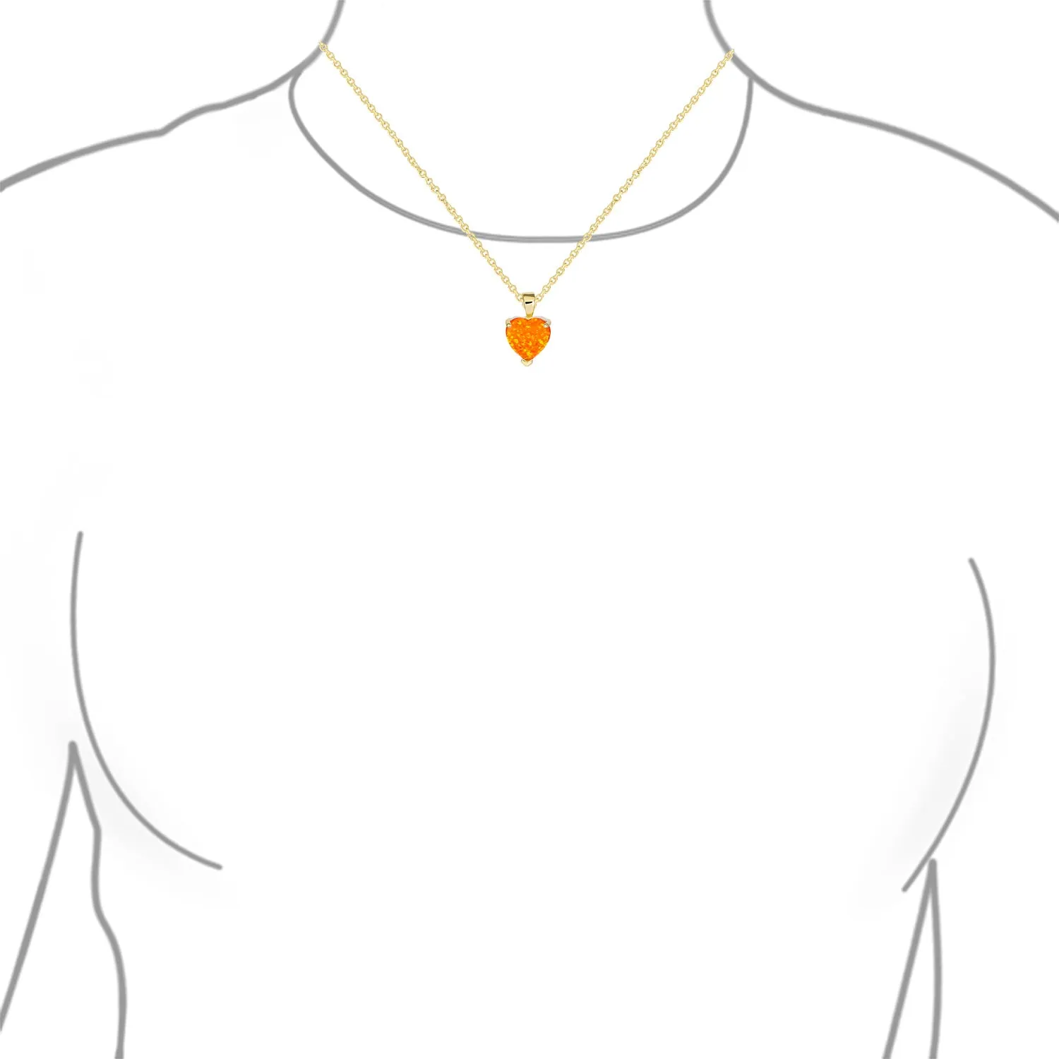 Romantic Bridal Necklace Opal Heart Pendant Rose Gold Plated Sterling Silver