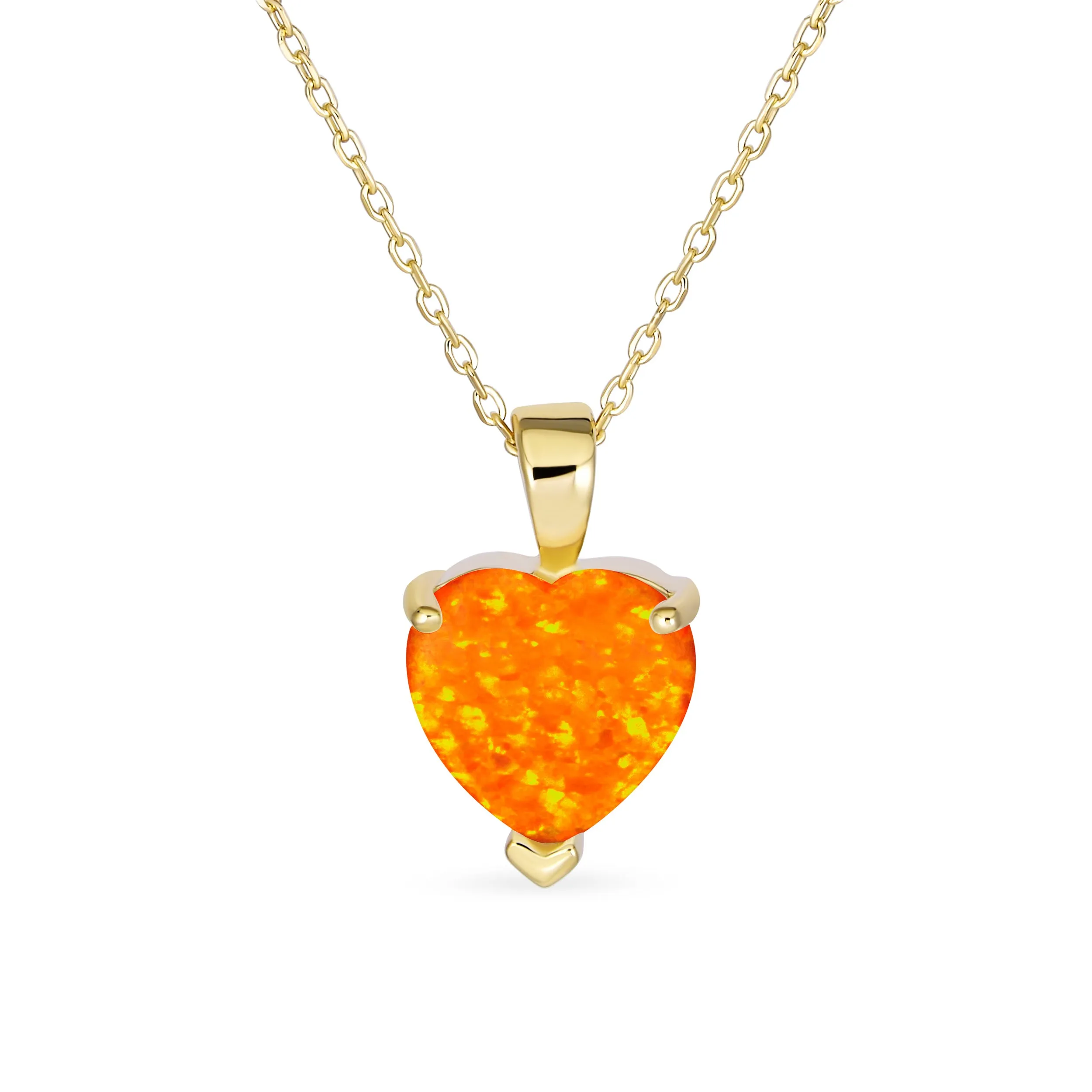 Romantic Bridal Necklace Opal Heart Pendant Rose Gold Plated Sterling Silver