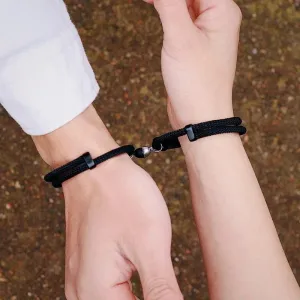 Romantic Magnet Couple Bracelet -  Pair Magnetic Spherical Bracelets for Friendship and Couples Perfect for Valentine's Day