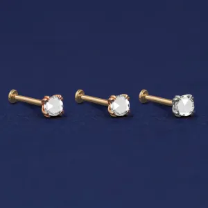 Rose Cut Diamond Flatback Piercing