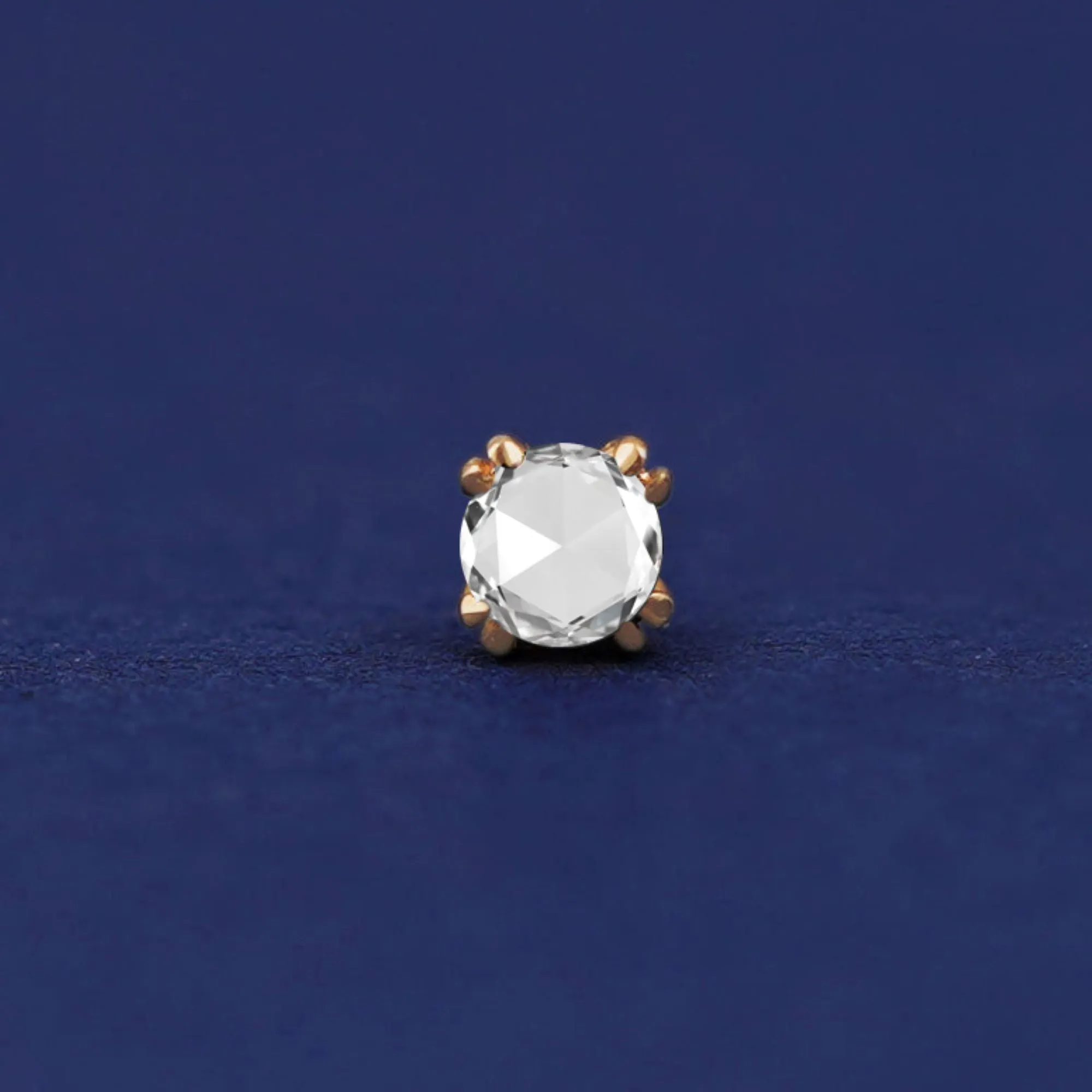 Rose Cut Diamond Flatback Piercing
