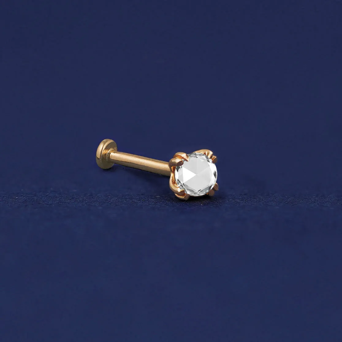 Rose Cut Diamond Flatback Piercing