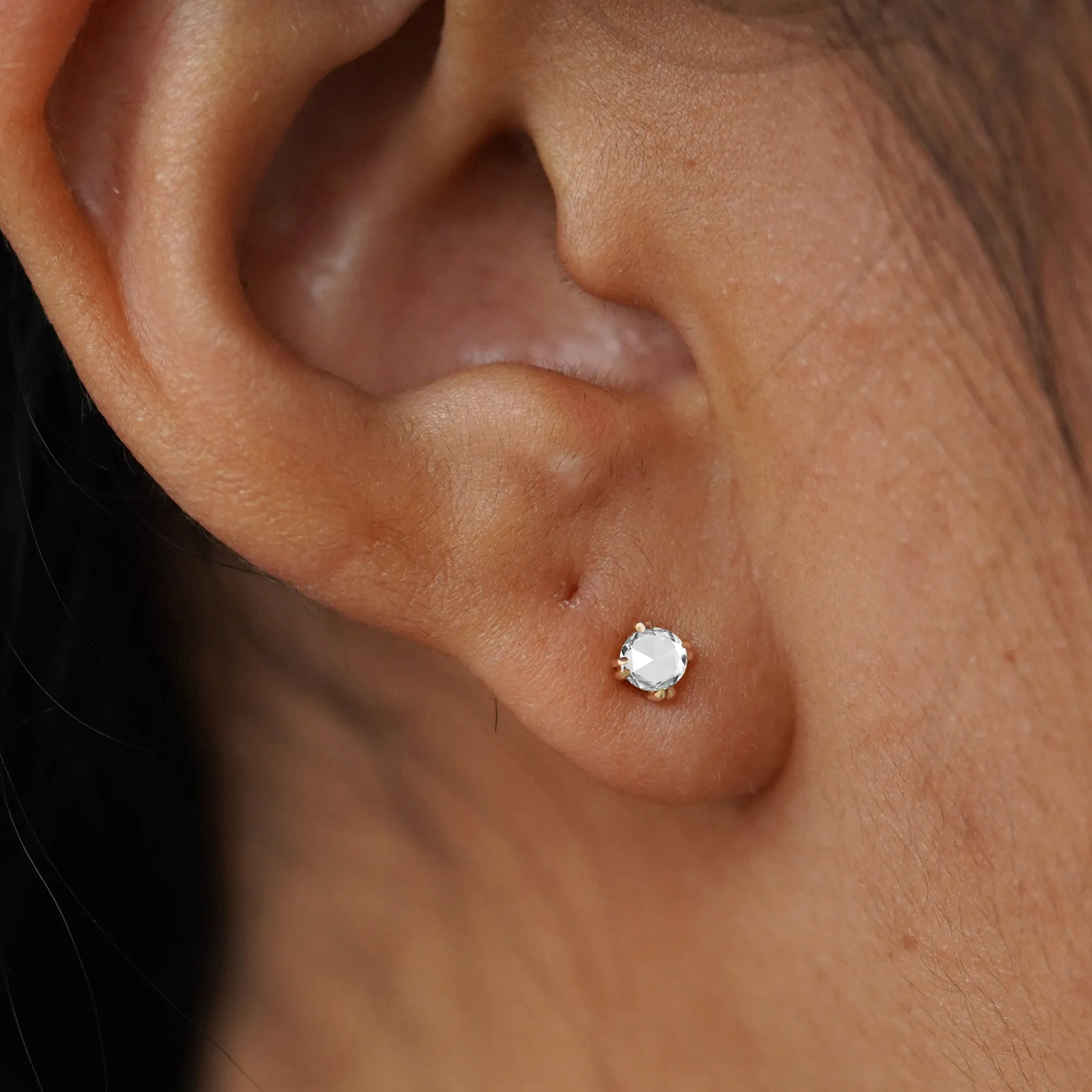 Rose Cut Diamond Flatback Piercing