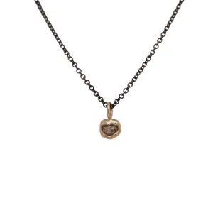 Rose Cut Half Moon Diamond Portal Necklace