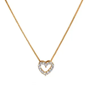 Rose Gold Diamond Heart Pendant
