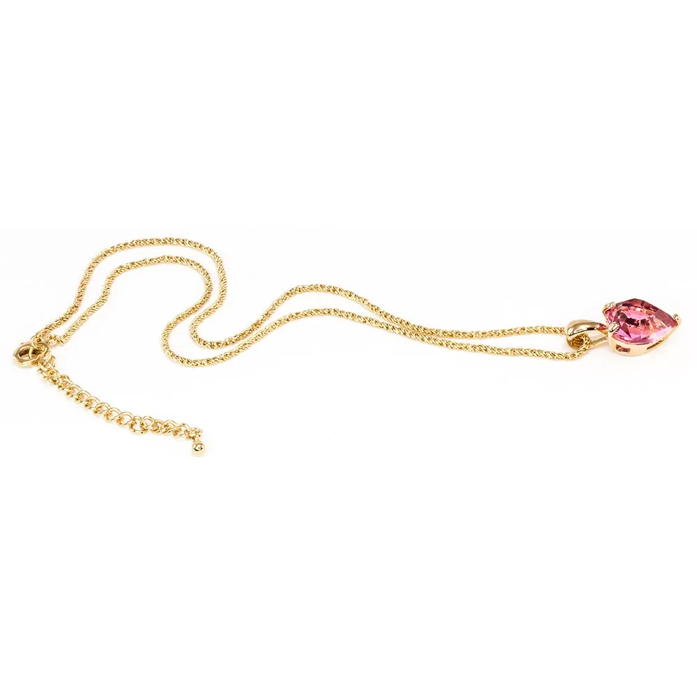 Rose Heart Pendant On Chain