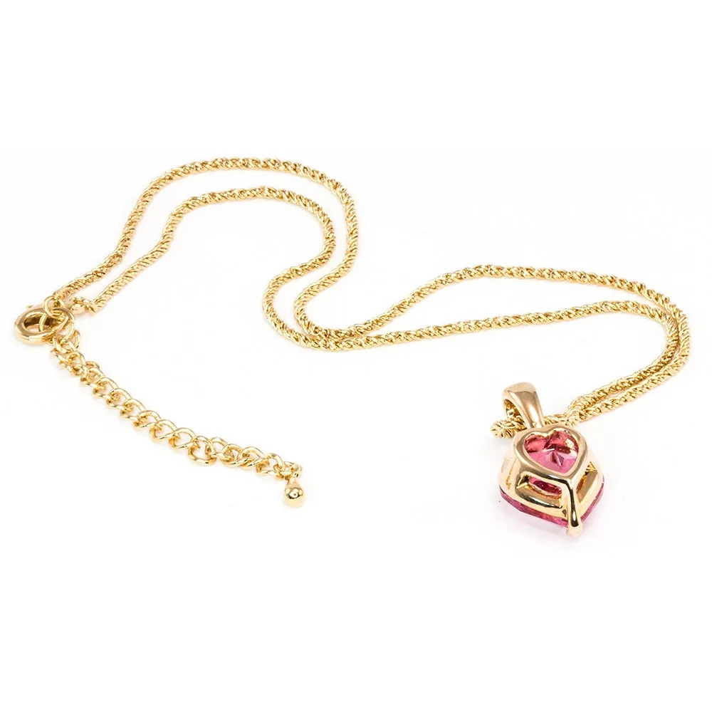 Rose Heart Pendant On Chain