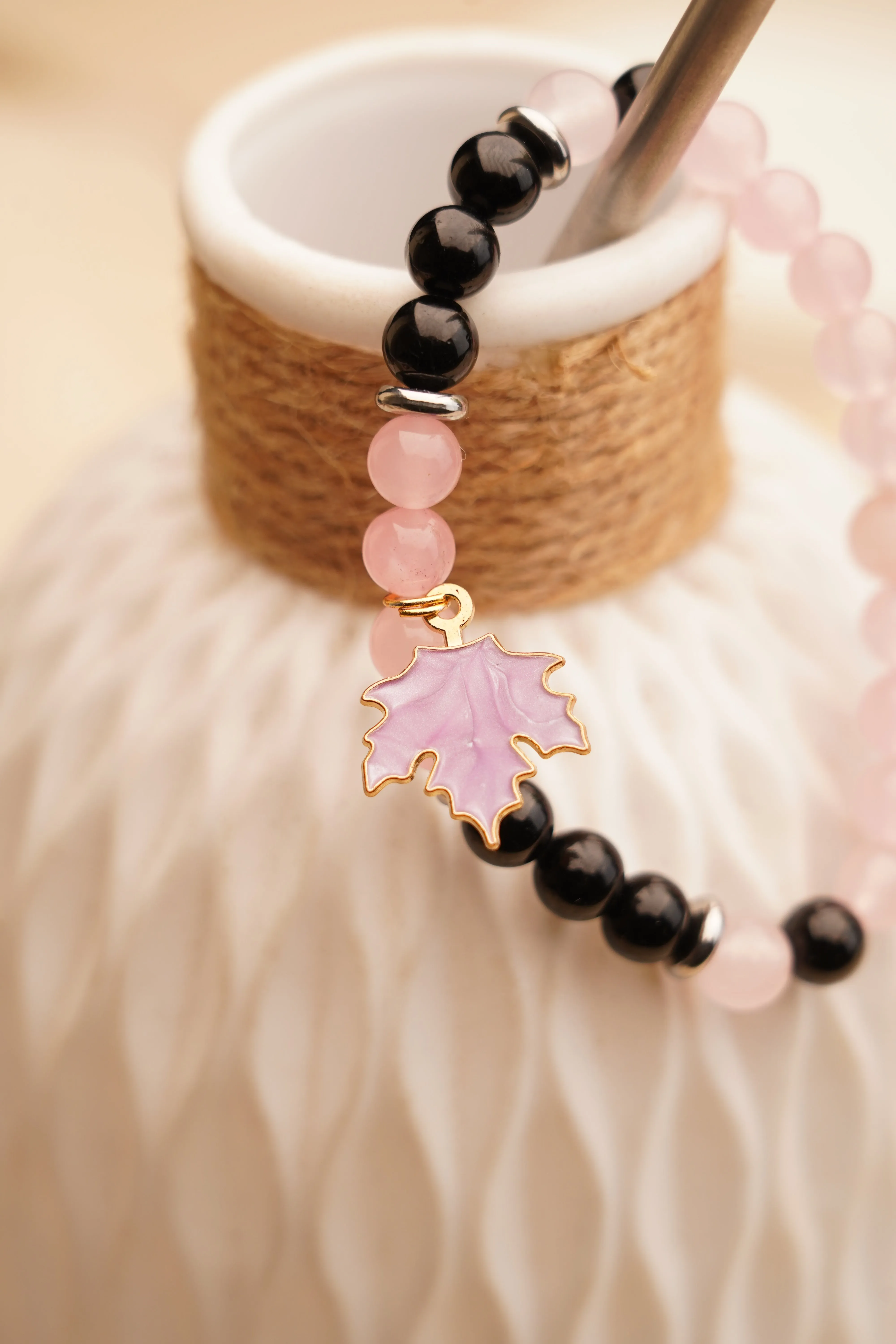 Rose Quartz with Black Tourmaline TruFit Couple Bracelets – Love & Protection