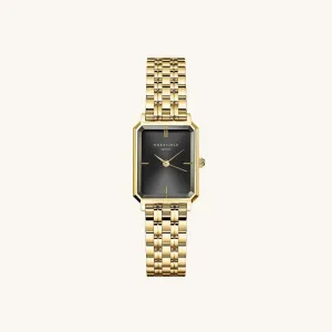 Rosefield Octagon XS Black & Gold Watch OBGSG−O61