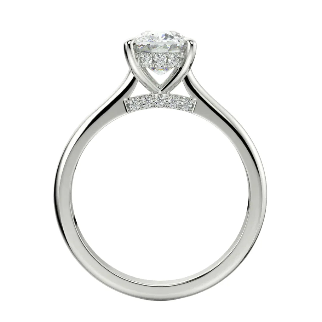 Round 2CT Main Moissanite Engagement Sterling 925 Ring -M100139