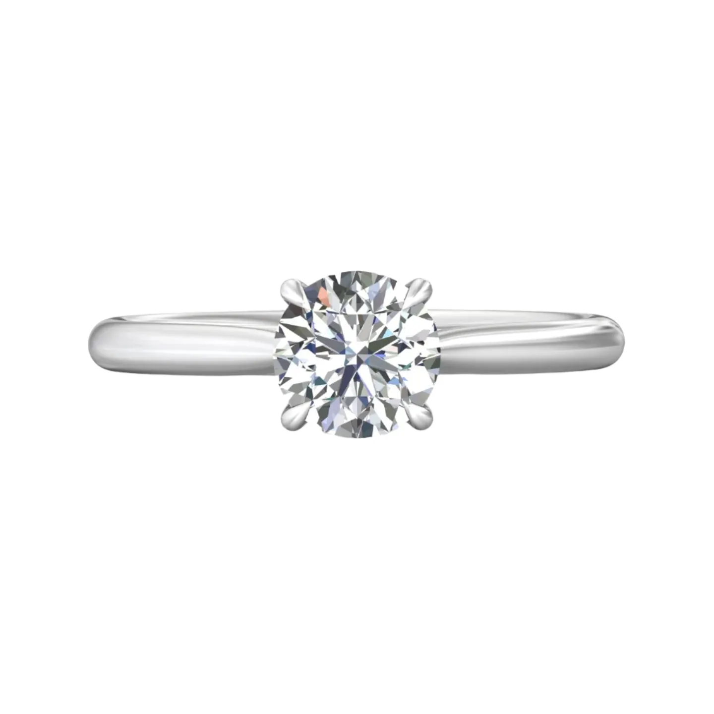 Round 2CT Main Moissanite Engagement Sterling 925 Ring -M100139