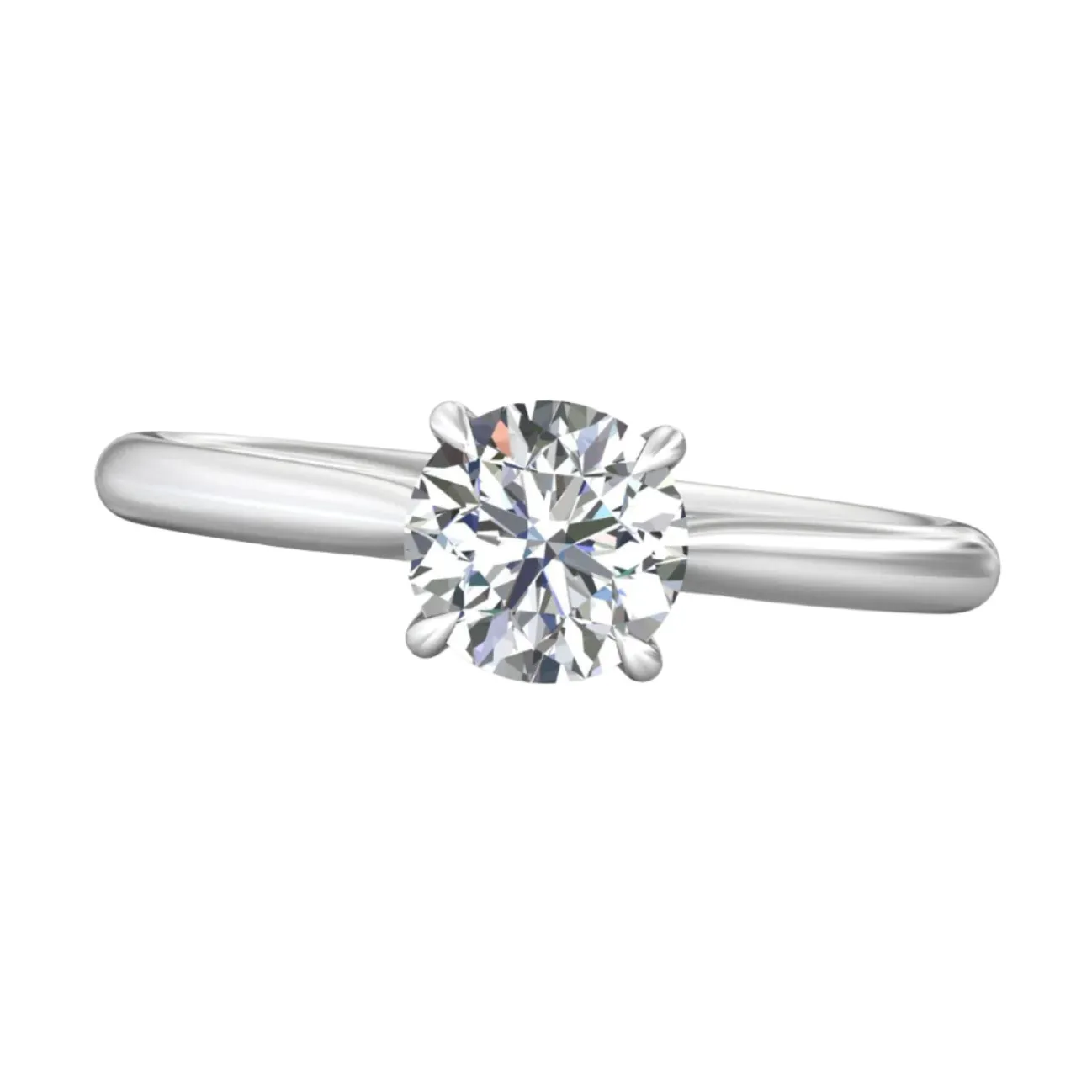 Round 2CT Main Moissanite Engagement Sterling 925 Ring -M100139