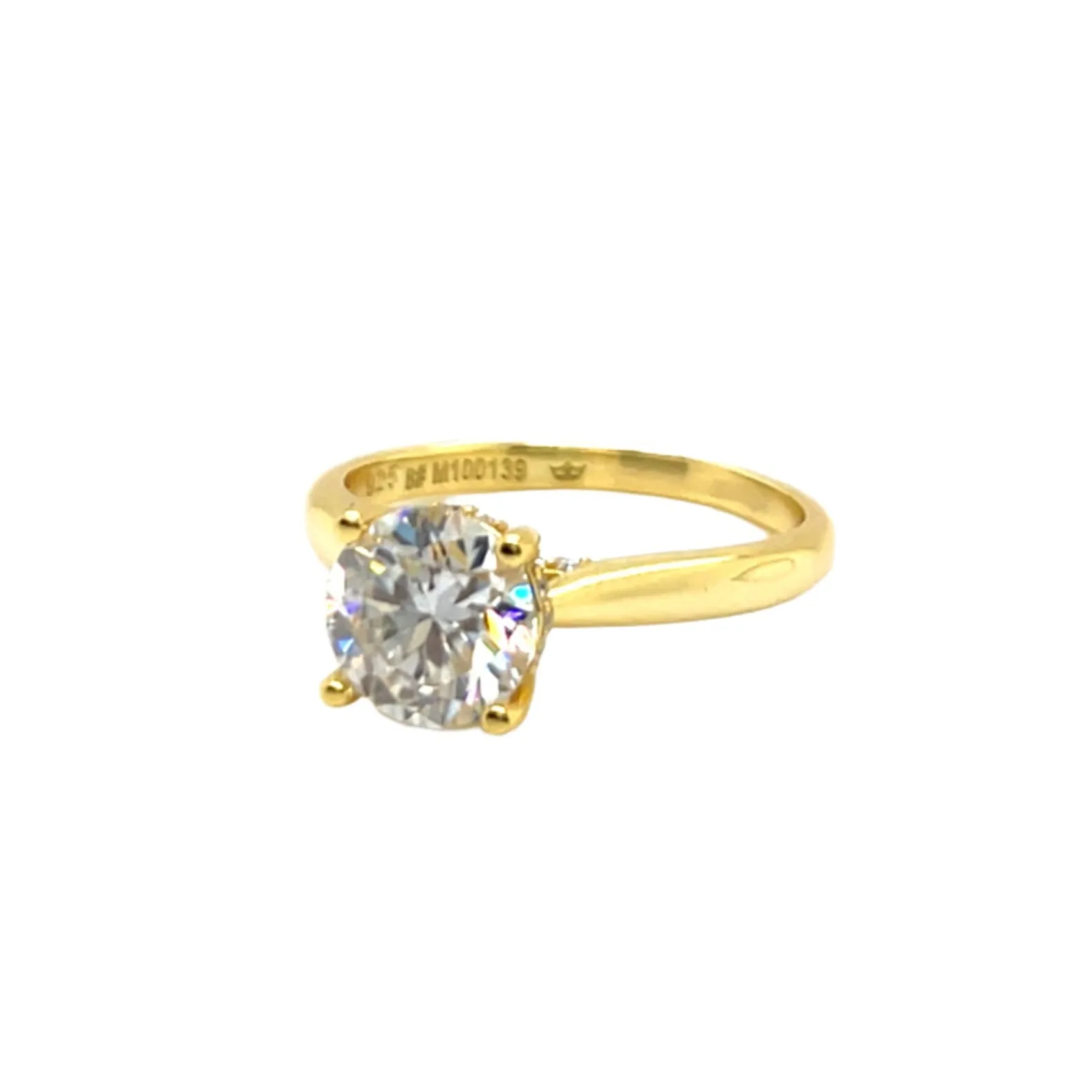 Round 2CT Main Moissanite Engagement Sterling 925 Ring -M100139