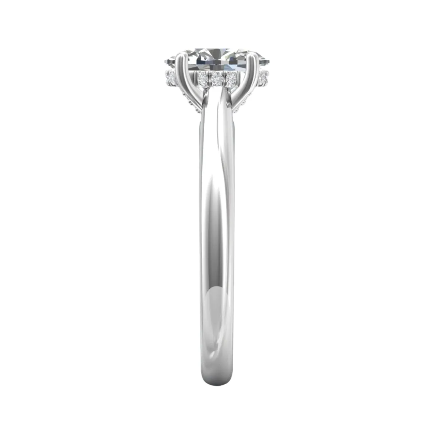 Round 2CT Main Moissanite Engagement Sterling 925 Ring -M100139