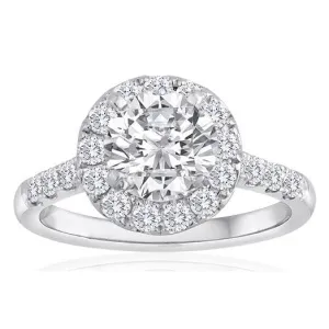 Round Diamond Halo Engagement Ring Mounting