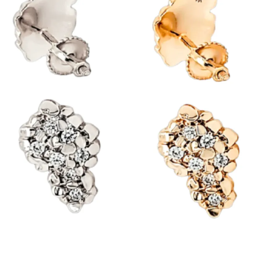 Round Zirconia Rapper Mens Nugget Stud Screw back Earrings - C202929