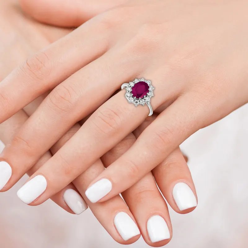 RUBY & DIAMOND RING 14K GOLD (3.48 CTW)
