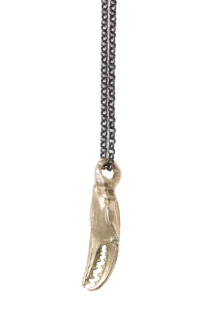 Rustic Bronze Crab Claw Pendant