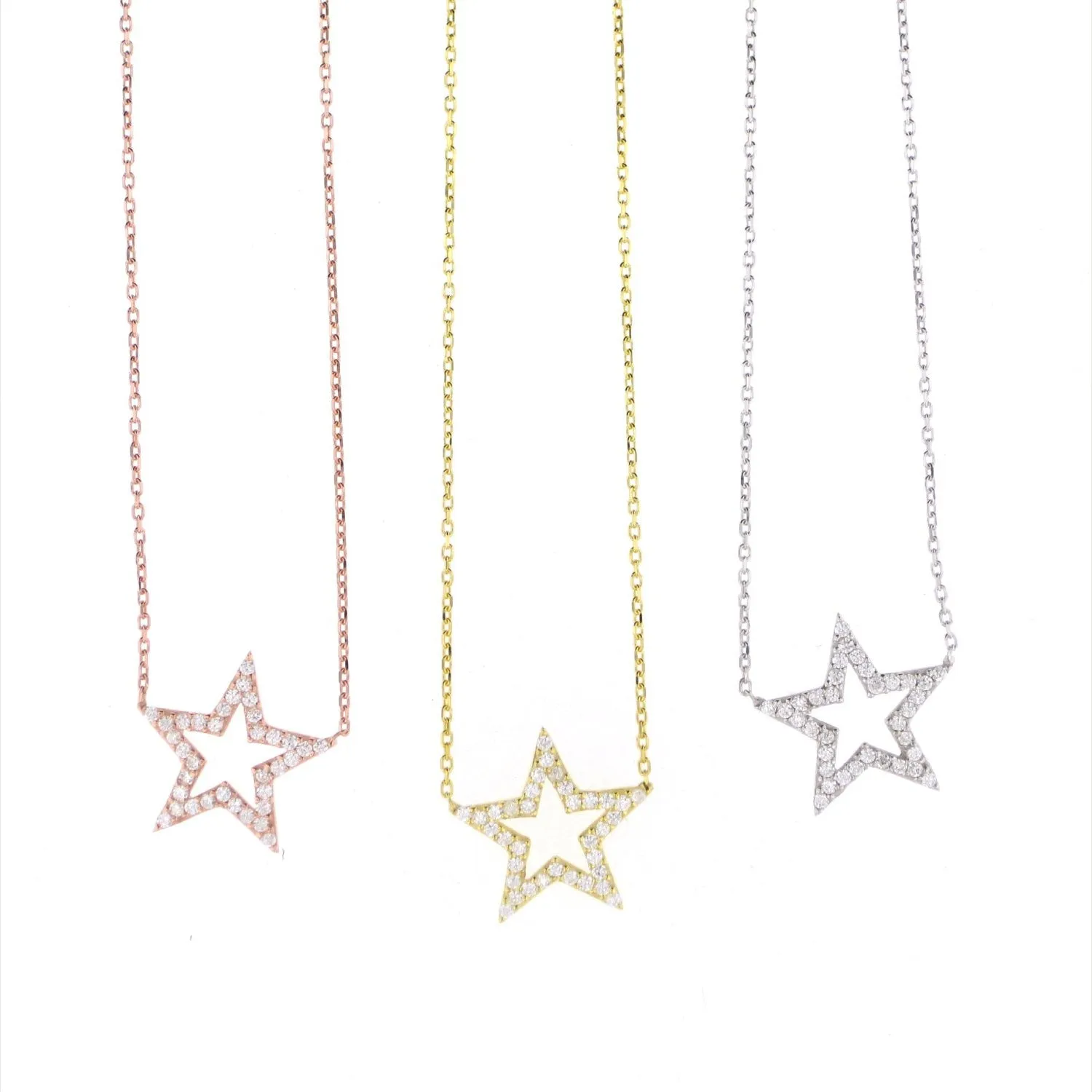 SALE--Pave Star Necklace