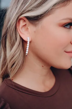 Salone Hoop Earrings - Gold x Pearl