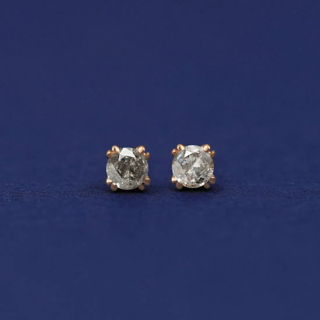 Salt and Pepper Diamond Earring