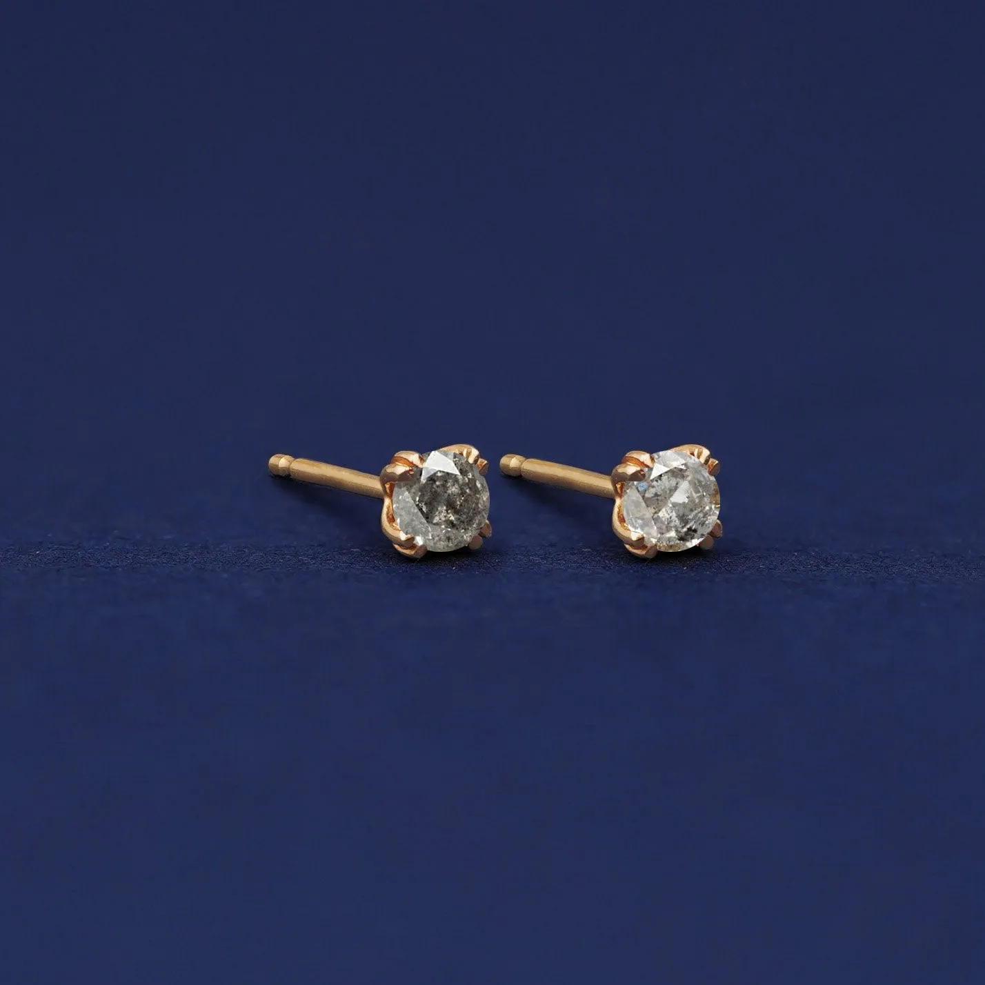 Salt and Pepper Diamond Earring