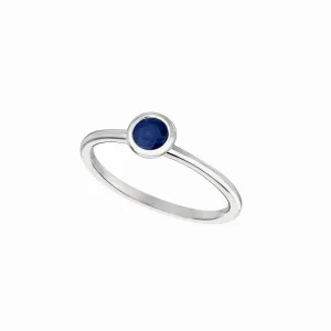 SAPPHIRE BEZEL SET RING 14K GOLD (0.38 CTW)