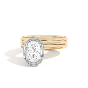 Scarpa Cushion Offset Double Bezel Ring