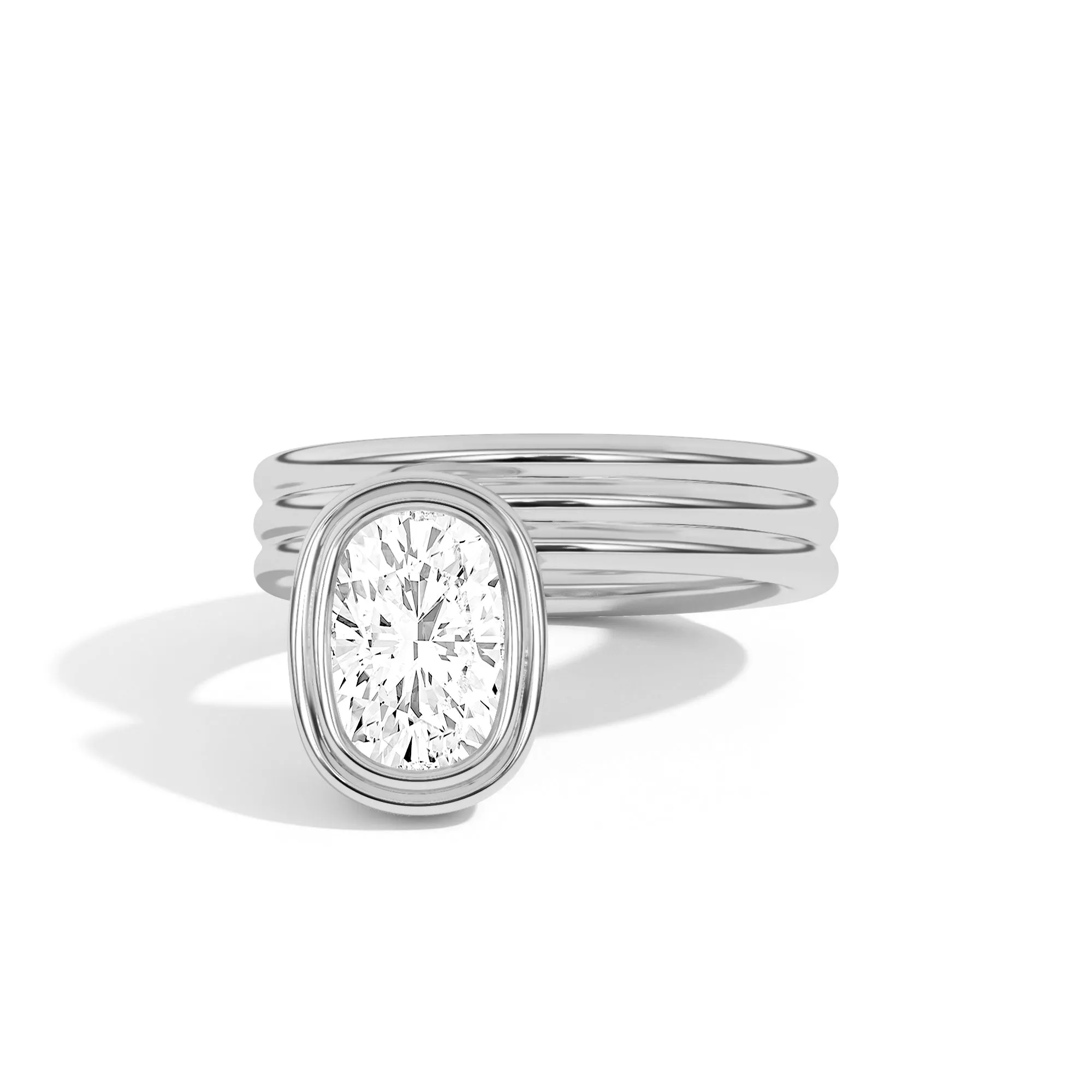 Scarpa Cushion Offset Double Bezel Ring