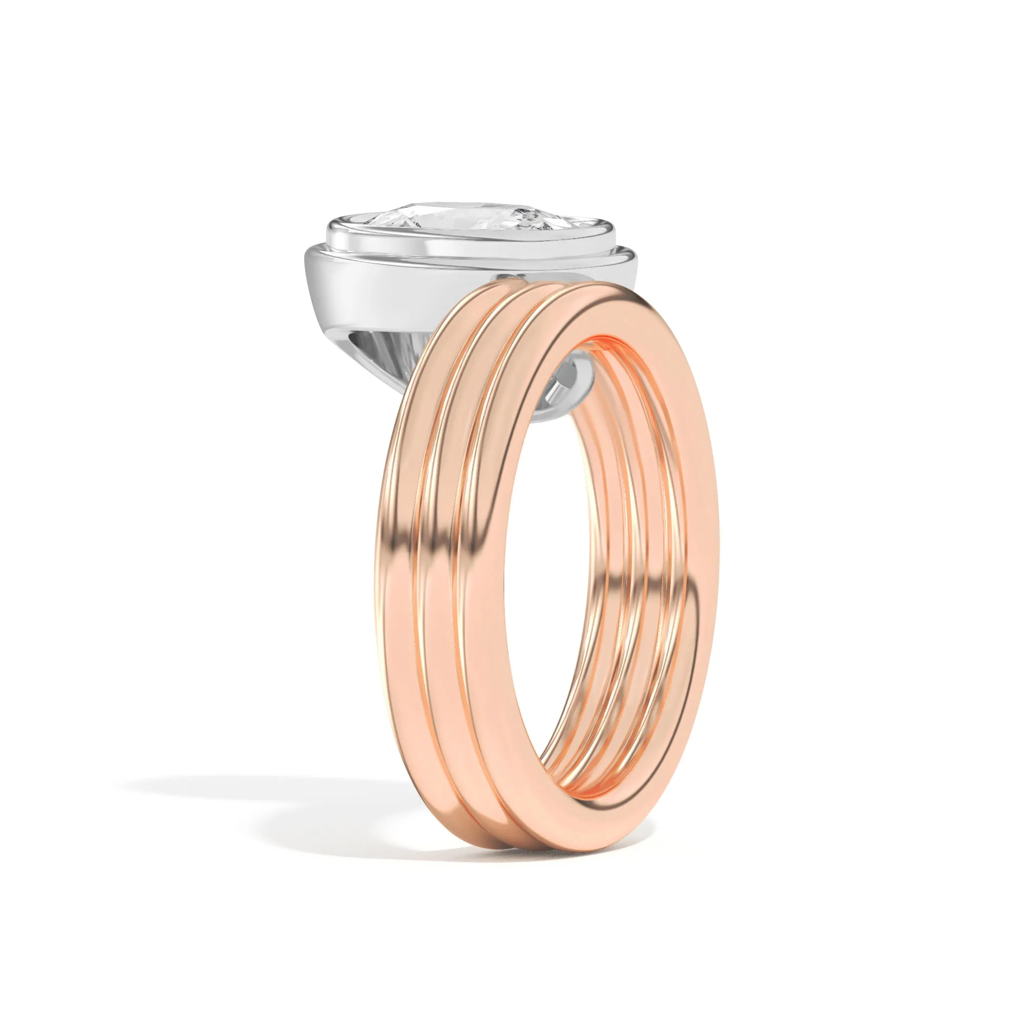 Scarpa Cushion Offset Double Bezel Ring