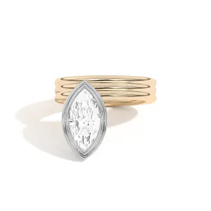 Scarpa Marquise Offset Double Bezel Ring