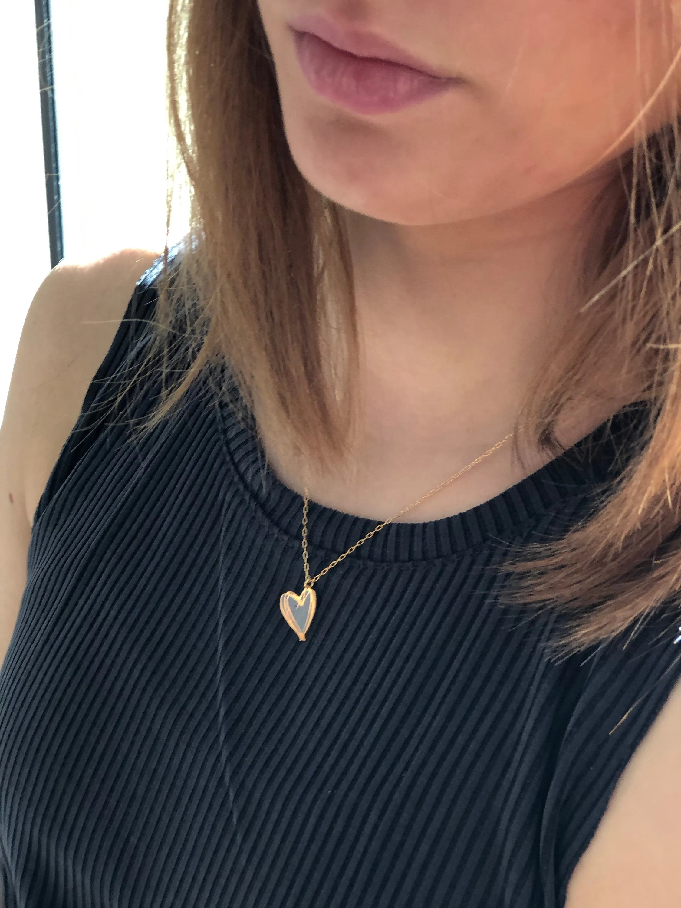 Set 2 Heart Pendants - Mommy And Me