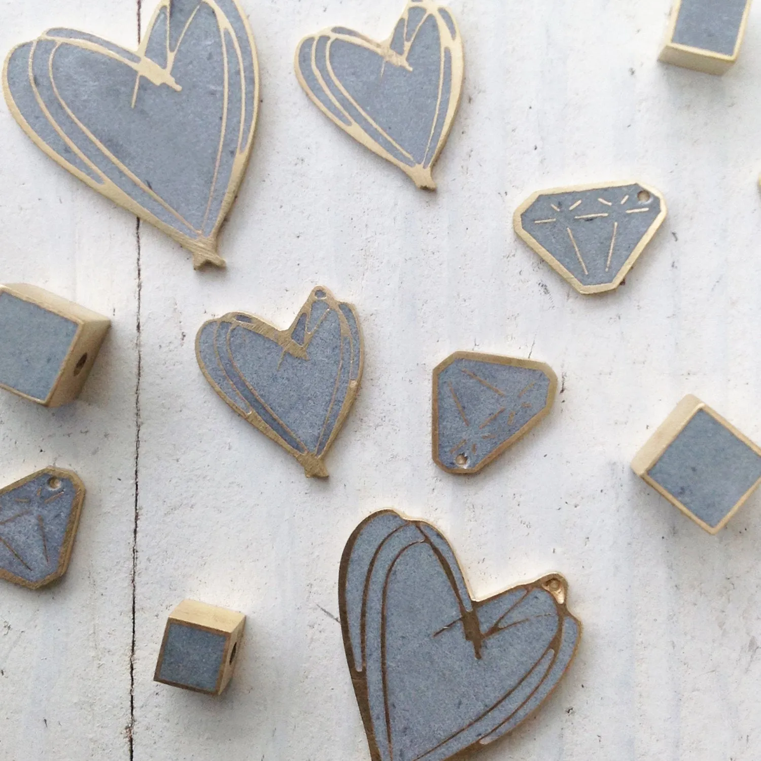 Set 2 Heart Pendants - Mommy And Me