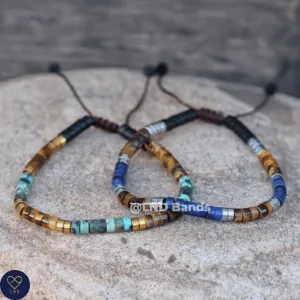 SET of 2 Couple Friendship Partner Distance Adjustable Bracelets, Anniversary gifts for boyfriend husband girlfriend, matching bracelet