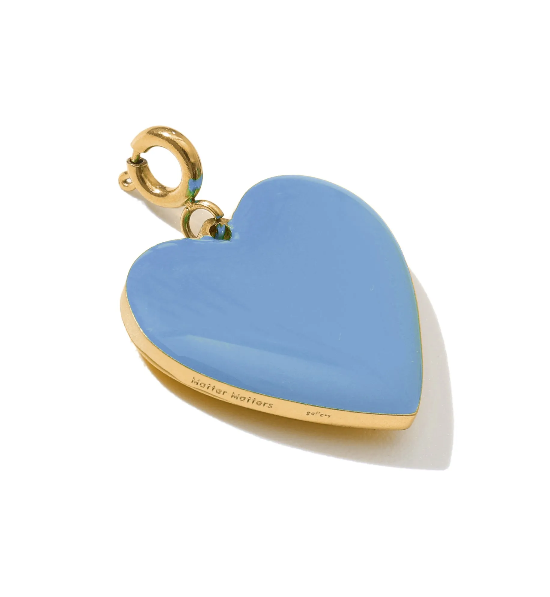 Set Your Heart Pendant • Sky Blue & White