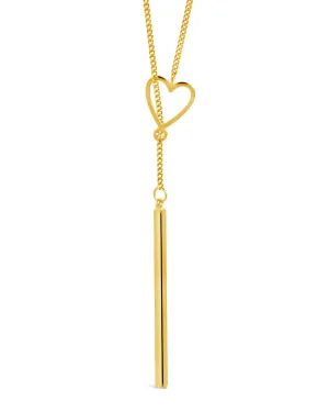 Shania Open Heart Lariat Necklace