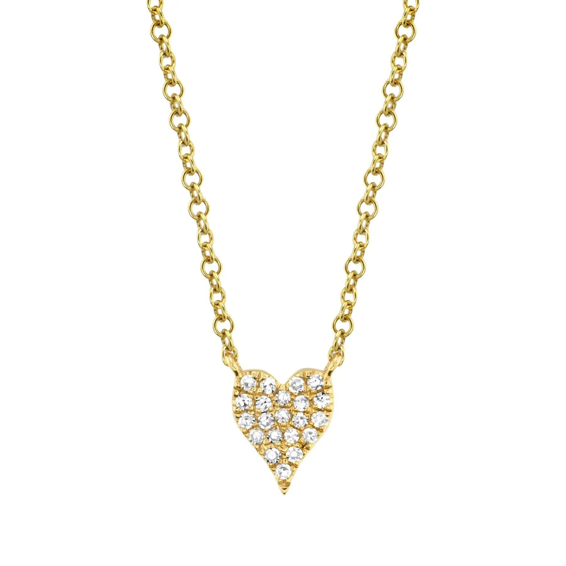 Shy Creation 'Amor' Diamond Pave Heart Necklace - Mini