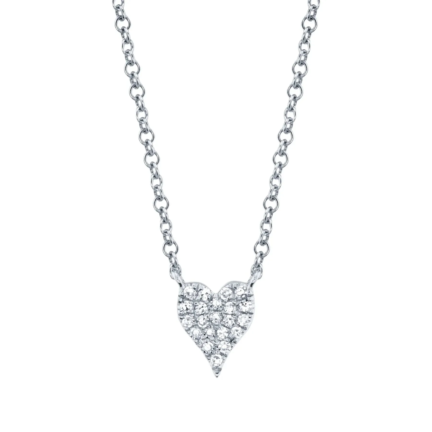 Shy Creation 'Amor' Diamond Pave Heart Necklace - Mini
