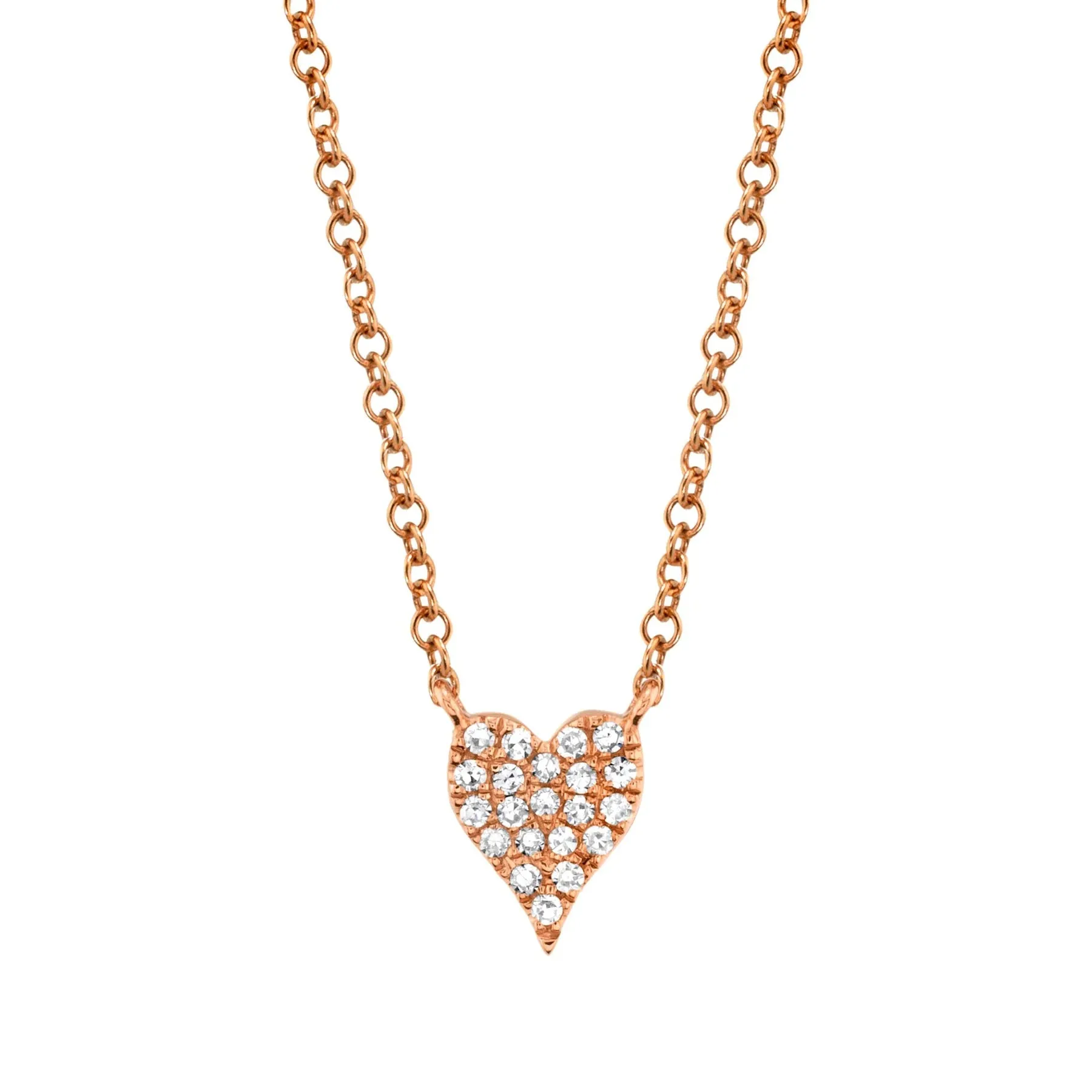 Shy Creation 'Amor' Diamond Pave Heart Necklace - Mini